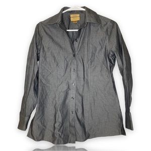 Grey button up shirt 6P investment gold label